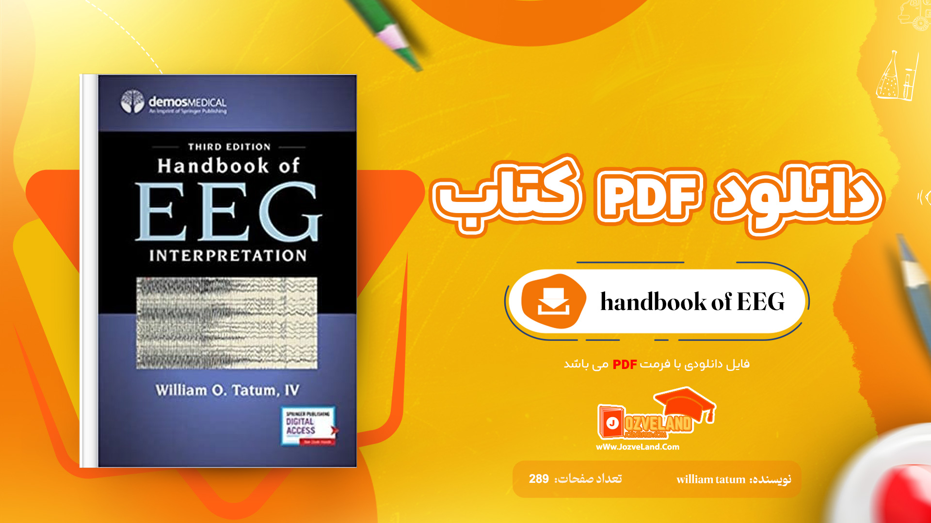 دانلود پی دی اف کتاب PDF handbook of EEG william tutam